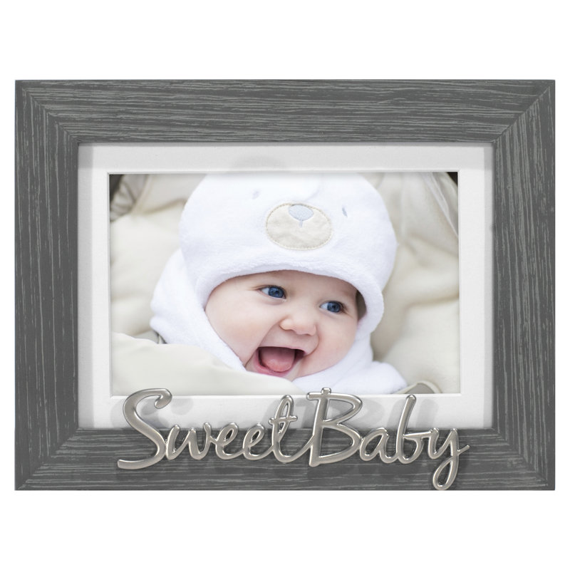 Gray Wood Embossed Picture Frame