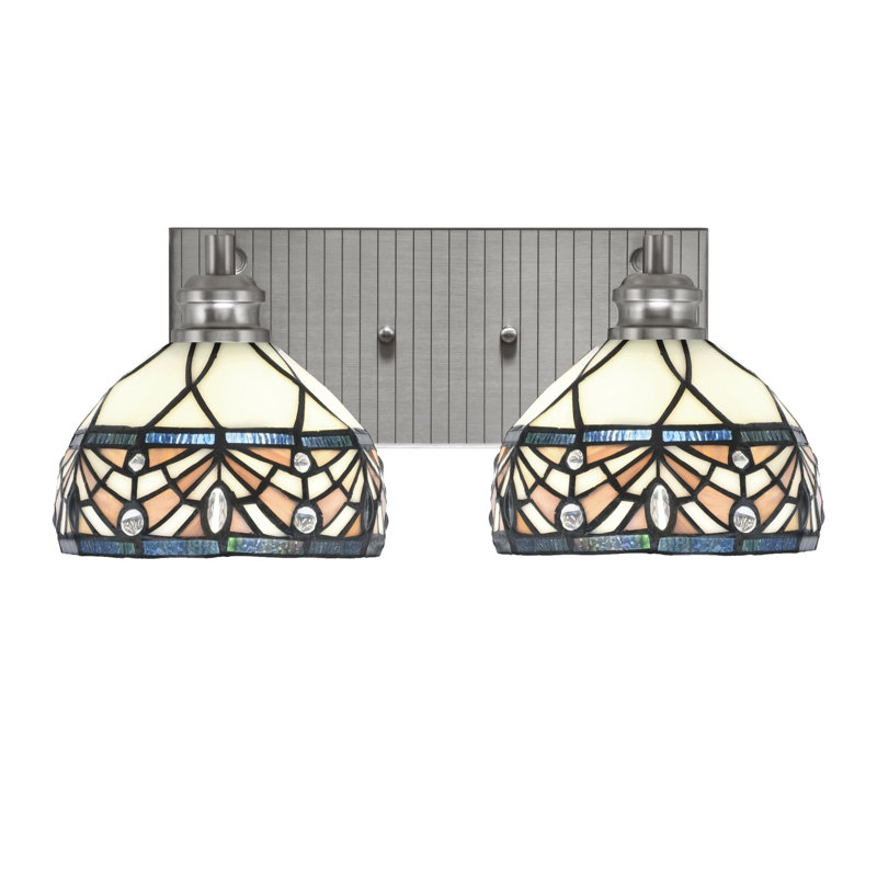 Éclairage pour meuble-lavabo 2 lumières Annaclara, Nickel brossé