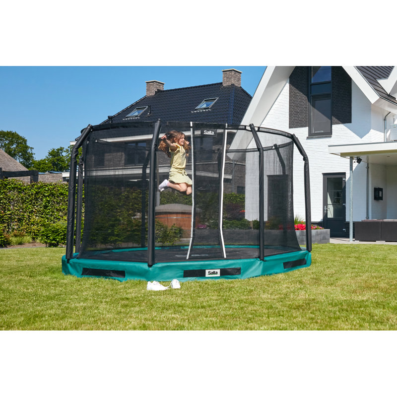 Salta Premium Ground Including Safety Net 305cm, Green