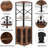 68.7" Height Corner Bar Cabinet with Wine Storage, 5 Tier Corner Shelf with Glass Holder-180274323