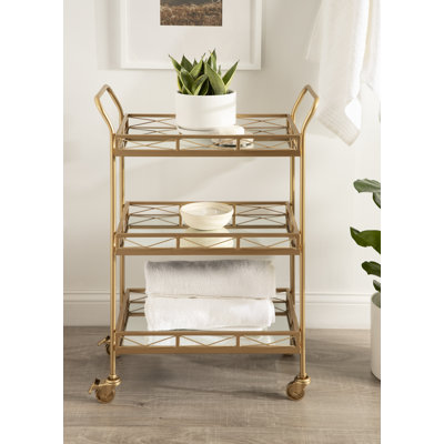 Aloria Metal Bar Cart