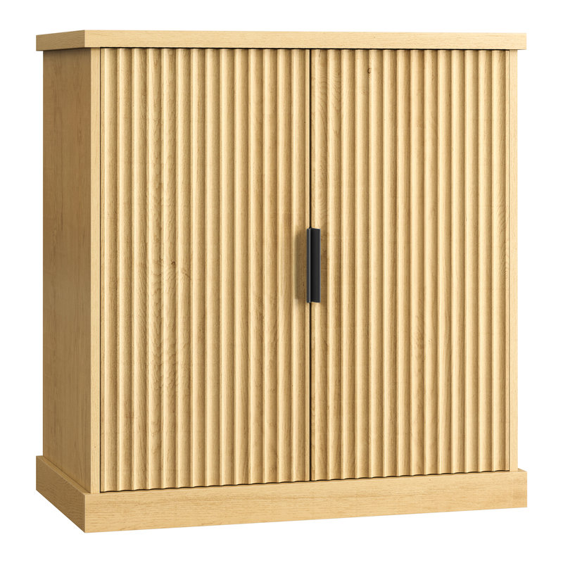 Buffet, buffet, console avec tablette réglable, portes cannelées