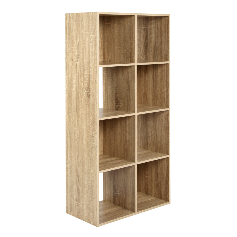 Mickale 120cm H x 60cm W Cube Bookcase, Oak