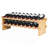 18 Bottle Stackable Modular Wine Rack Bamboo Wood Display Shelf 2-Tier