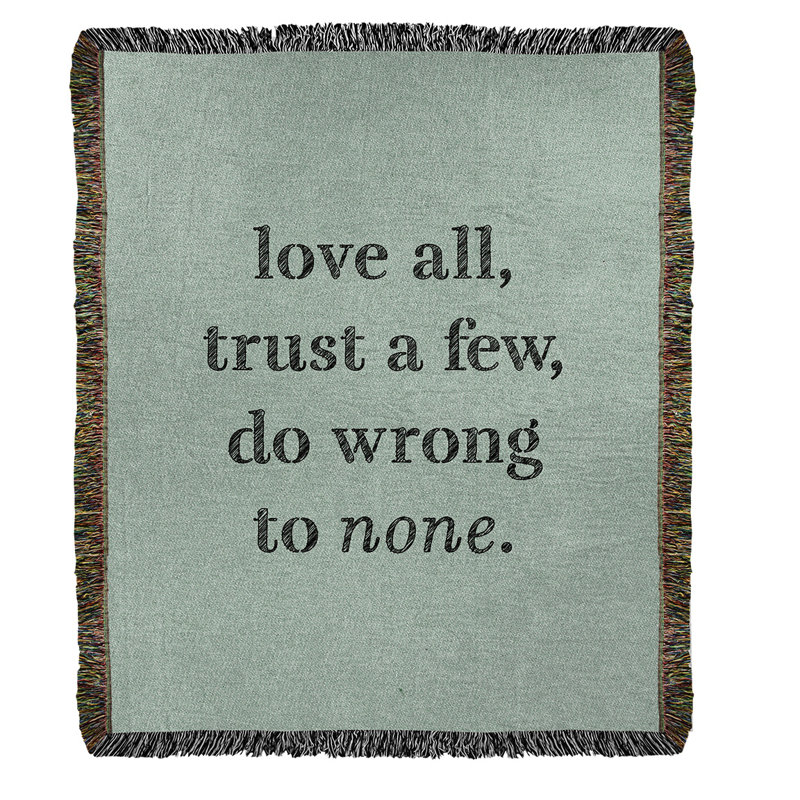 Hand Woven Throw Blanket, 80" L x 60" W, Green/Black