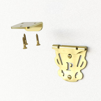 Pivot Ladder Satin Brass Wall Bracket Set