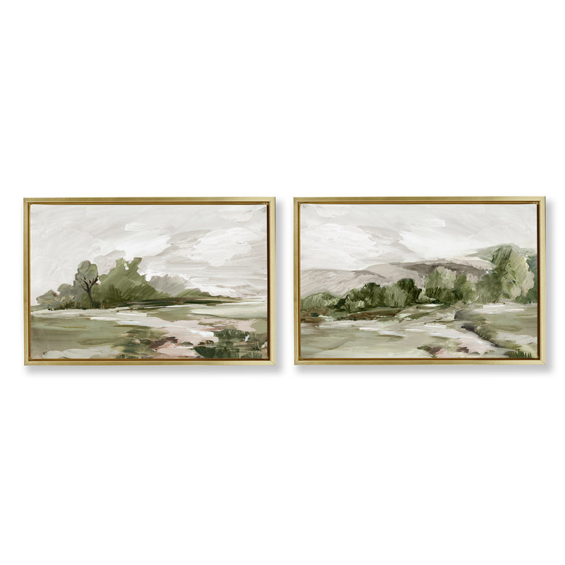  Impressions of Country Hills, ensemble de 2 toiles flottantes encadrées par Lera, H 17 po x l 25 po