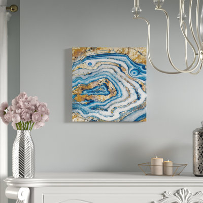 Bleu Agate, impression sur toile tendue