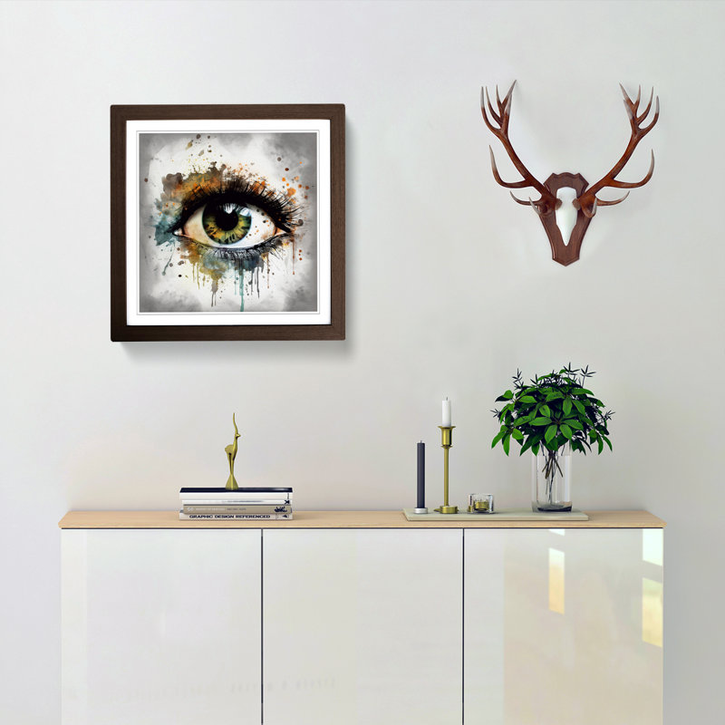 Single Picture Frame Print on Wood, Walnut
