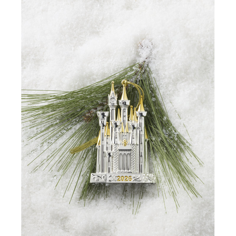 Lenox 2026 Disney Castle Silverplate Ornament