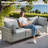 Sorella 50.4'' Wicker Outdoor Loveseat, Outdoor Patio Sofa-932870222