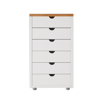 Genola Solid Wood 39cm W 6 - Drawer Chest of Drawers