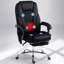 Fauteuil de bureau massant Vinsetto Executive avec siège chauffant, hauteur réglable et repose-pieds rétractable pour un confort optimal