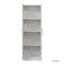 Armoire haute et armoire de cuisine avec 2 portes et 3 cloisons pour séparer 4 espaces de rangement, blanc
