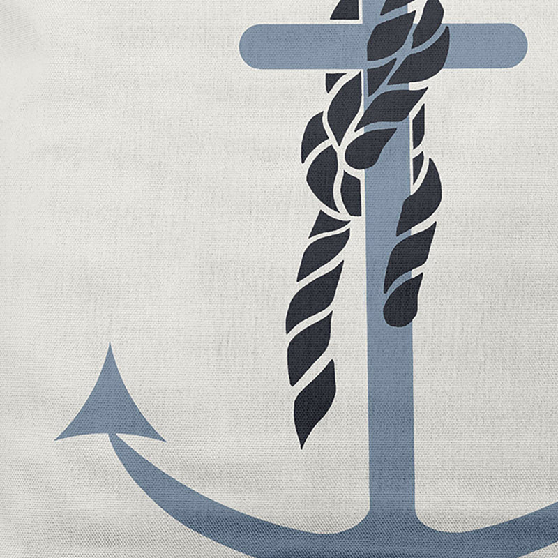 Nautical Nights Nautical Nights Graphic Print Throw Pillow, 20" x 20", Dusty Smoke