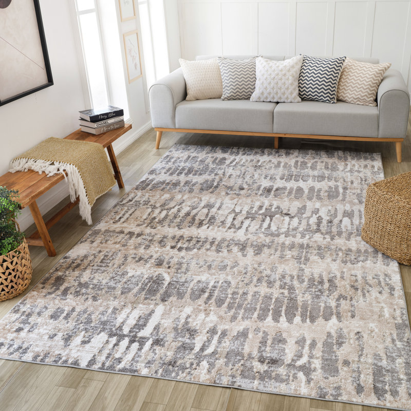 Tapis rectangulaire Kennily avec envers antidérapant, Rectangle 7 pi 10 po x 10 pi 10 po