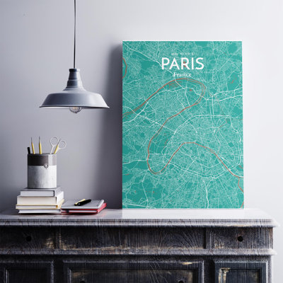 Carte de Paris, impression nautique