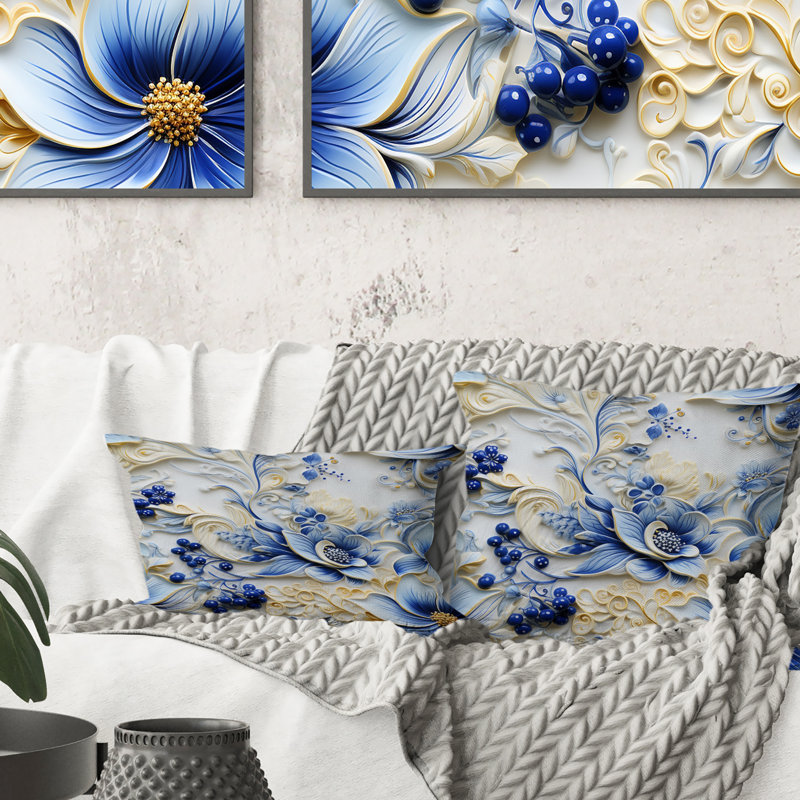 Motif cachemire nautique Allure, H 16 po x l 16 po