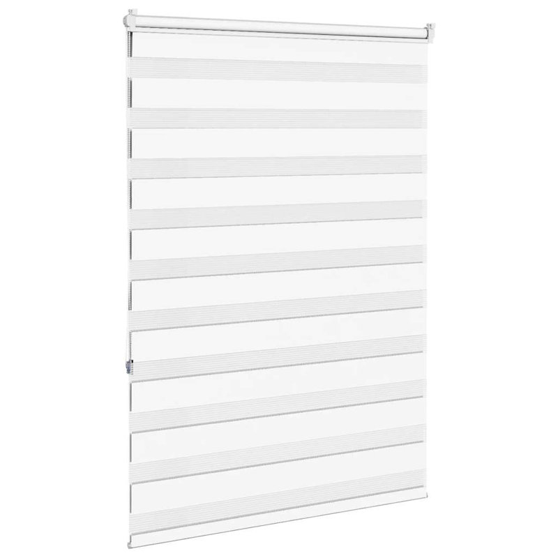 George Oliver Zebra Blind Polyester, White, 115cmW x 150cmL
