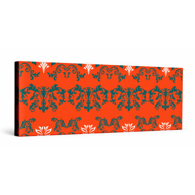 Rouge, orange, gris anthracite et baroque - Équipes nationales de football sur toile