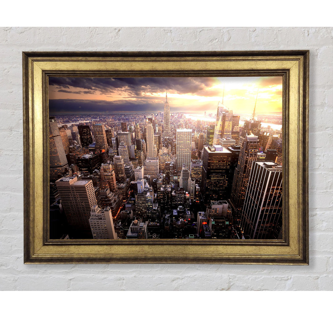 Gerahmtes Leinwandbild Manhattan Framed Print