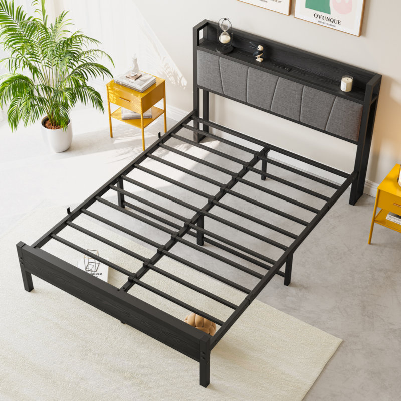 Lit plateforme tapissier Azal, Lit simple