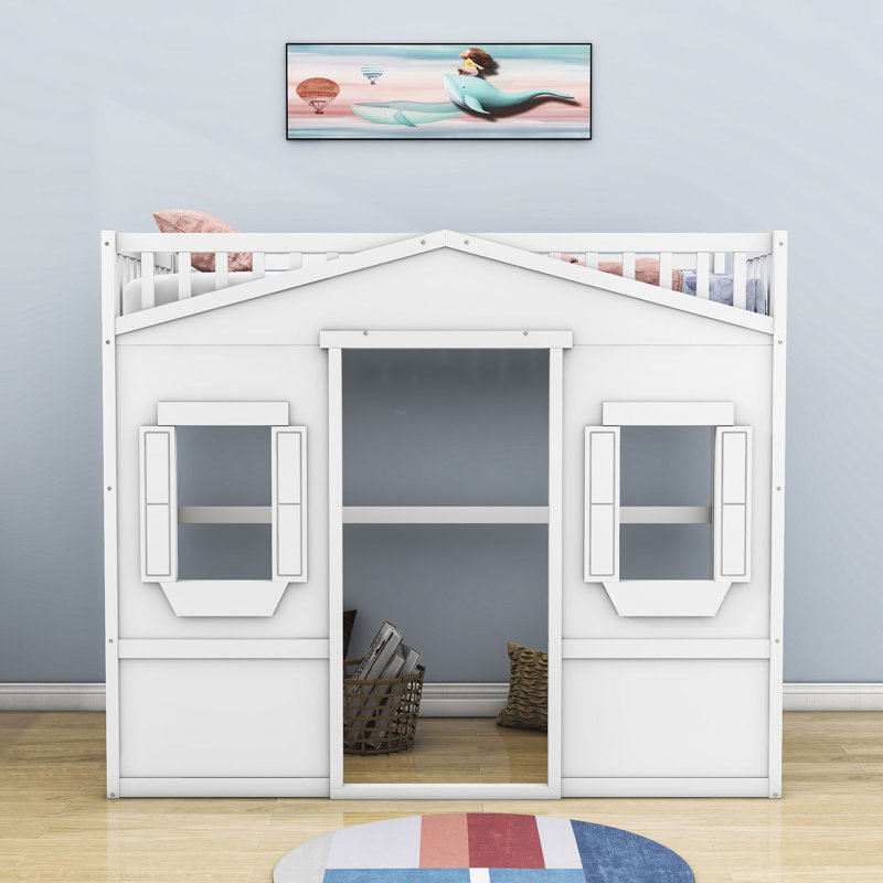 Gabriella-Frances Kids Loft Bed with Ladder, Twin, White