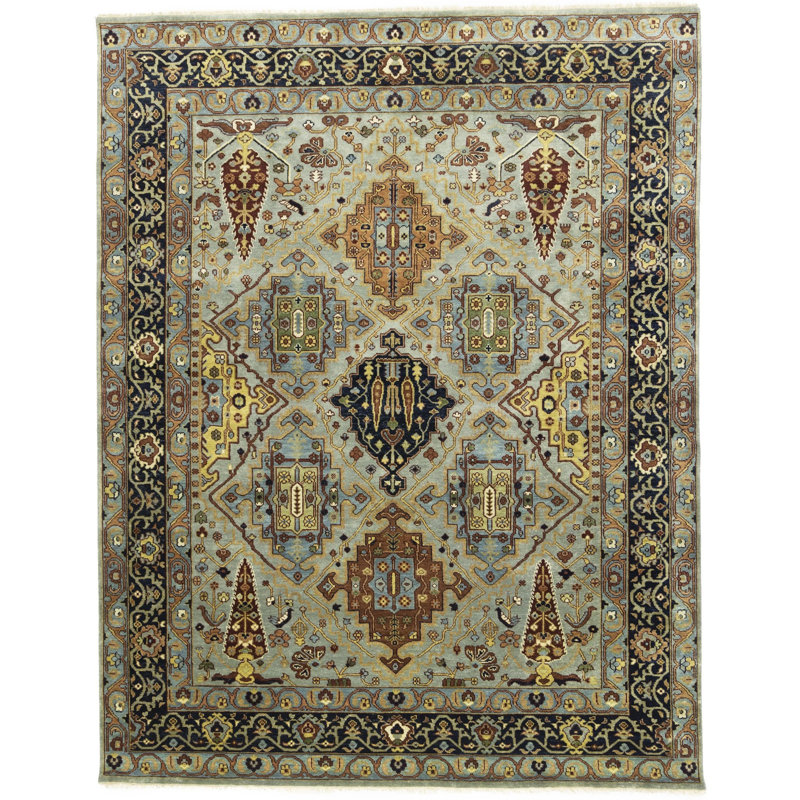 Tapis oriental gris Oushak Chobi