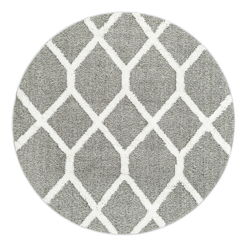 Jocelynmarie Geometric Indoor Rug, Round 5'3"