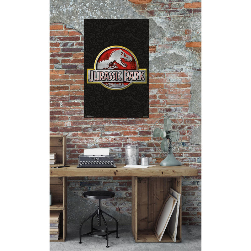 Jurassic Park - Graphic Art, Wrapped Canvas, 34" H x 22.25" W x 0.05" D