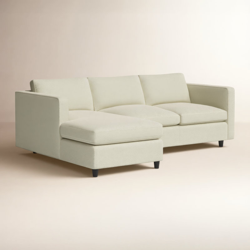 Canapé modulaire en L Fleetwood, Tweed texturé Moto Stucco