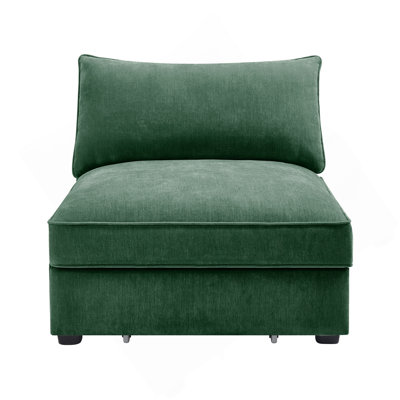 Armless Sofa Velvet-Green