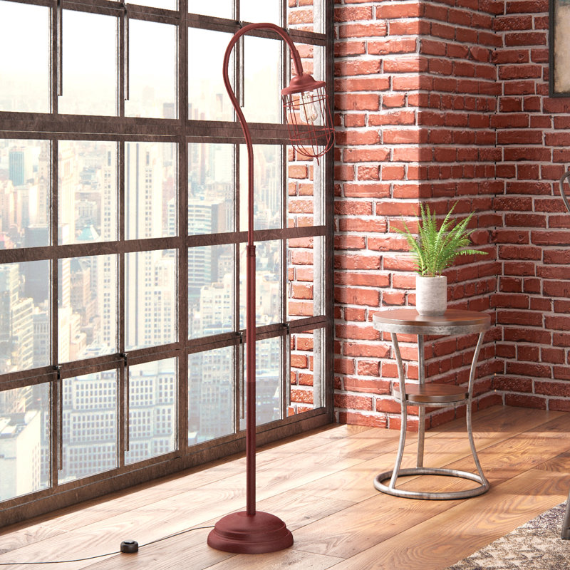 Lampe sur pied en arche 62" Gerze, Cuivre