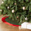 Jupe d'arbre de Noël perlée à la main en soie verte - 60 po