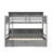 Twin Size Bunk Bed With Upper Lower Built In Shelves And Storage Drawer-1695283870