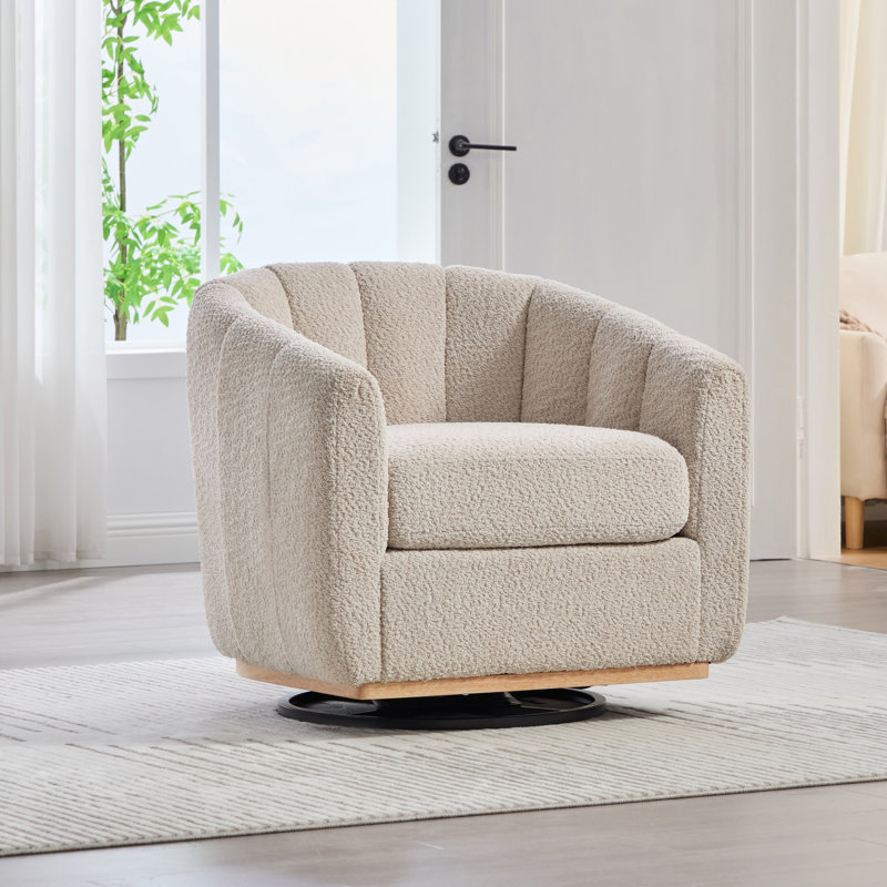 Fauteuil demi-tonneau pivotant l 32,25 po (ensemble de 2), Blé