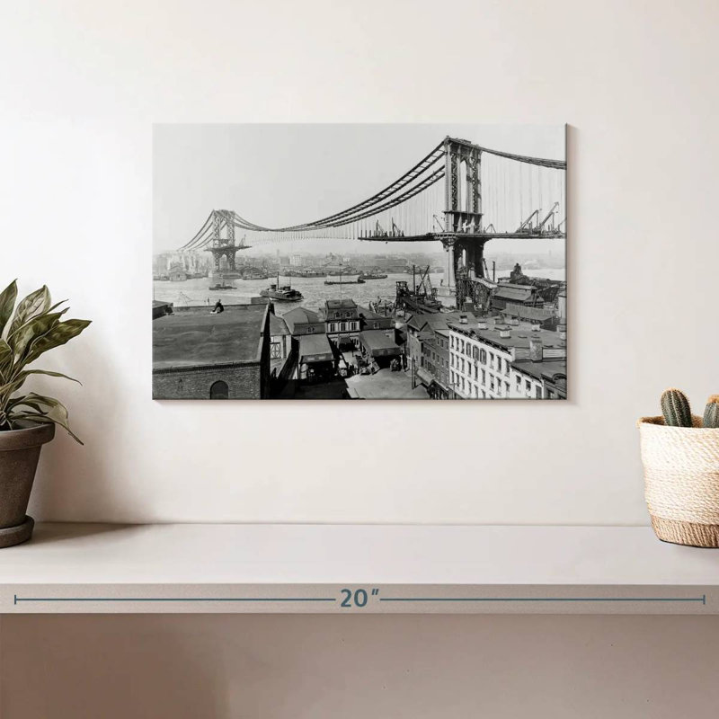 Construction du pont Lilie Manhattan, H 8 po x l 12 po