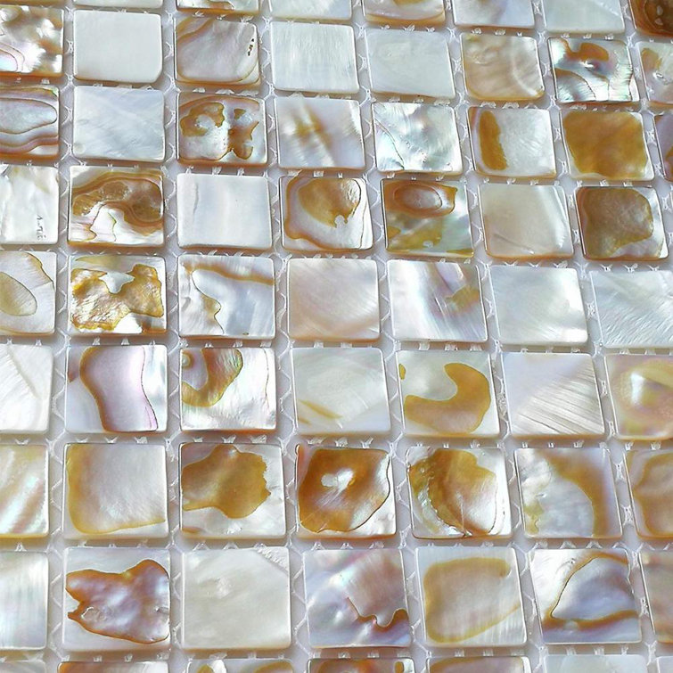 12 in. x 12 in. Mother of Pearl Backsplash Wall Tiles in Natural Colour (10-Pack)