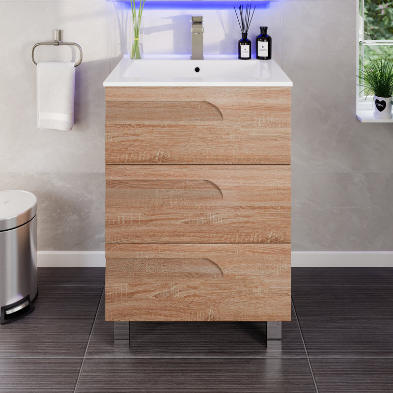 Ensemble de meuble-lavabo simple 24 po Alberthe, Noir