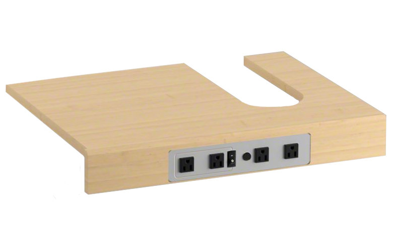 Adjustable Shelf with Electrical Outlets for Kohler 36" Tailored Vanities with 1 Door, 3 Drawers Right
