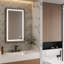 Miroir de salle de bain à DEL avec antibuée, façade à intensité variable, rétroéclairage, cadre en aluminium antirouille, verre HD-1079837204