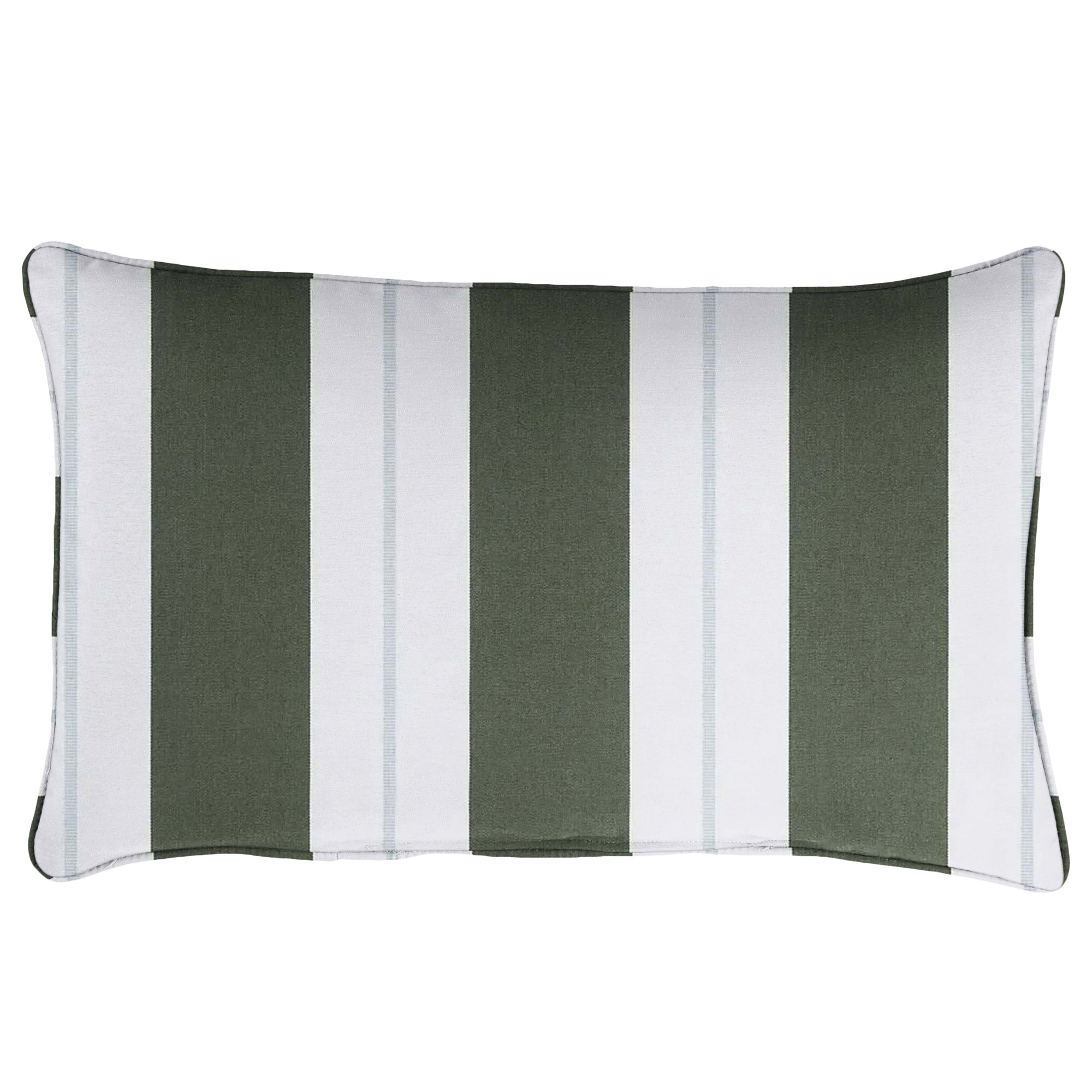 Ansel Striped Indoor/Outdoor Lumbar Throw Pillow, Blue, 12" x 24"