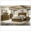 Mobilier de chambre à coucher style transitionnel 1 pièce avec 5 tiroirs en queue d'aronde et boutons en métal finition noyer