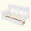 Lit de jour, support en lattes de bois, avec tablettes de chevet et deux tiroirs-1022643519-1022643518
