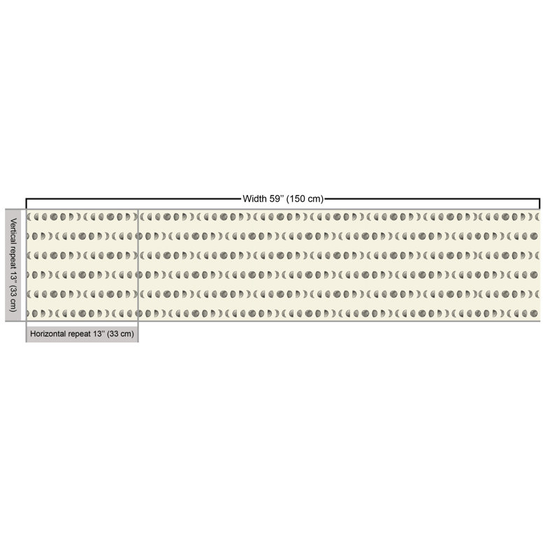 Chaskel Contemporary Mystic with Minimal Style Lunar Phases Repetition Multi-Purpose Fabric