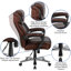 Chaise de bureau ergonomique grande et haute en cuir LeatherSoft avec appui-tête et accoudoirs Esmeralda-2044257657