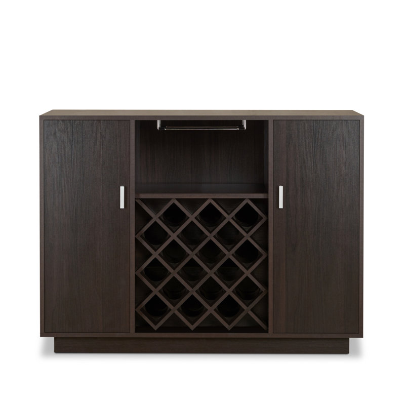2Door Wine Cabinet With Stemware Rack