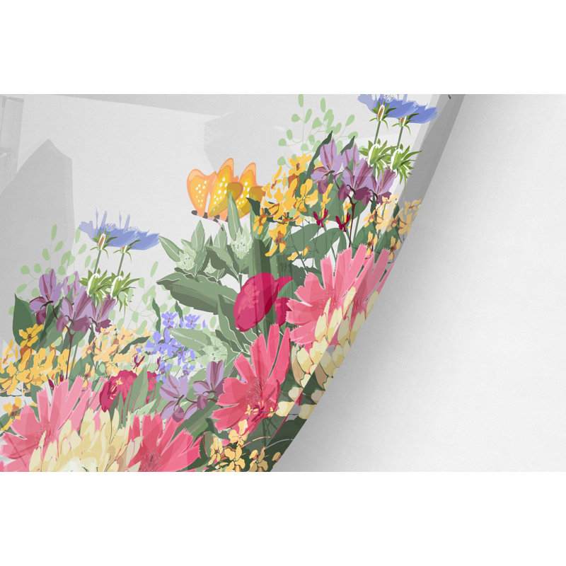 Handmade Traditional Plants & Flowers Wall Decor on Acrylic