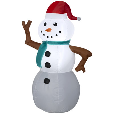 Christmas Inflatable Snowman with Twig Arms