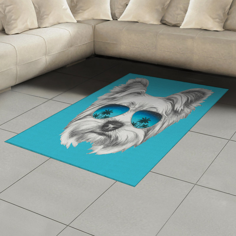 Yorkie High Density Long Fiber Poly Threads Decorative Area Rug Carpet, Rectangle 4' x 5'8"